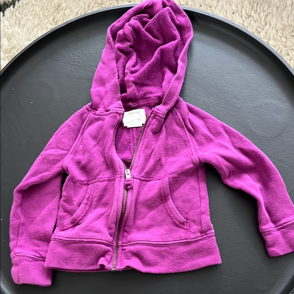 Crewcuts Purple Fleece Hoodie Sweatshirt